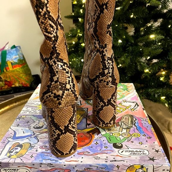 Snakeprint Siren-3 Pointy Toe Ankle Boot - Picture 4 of 5